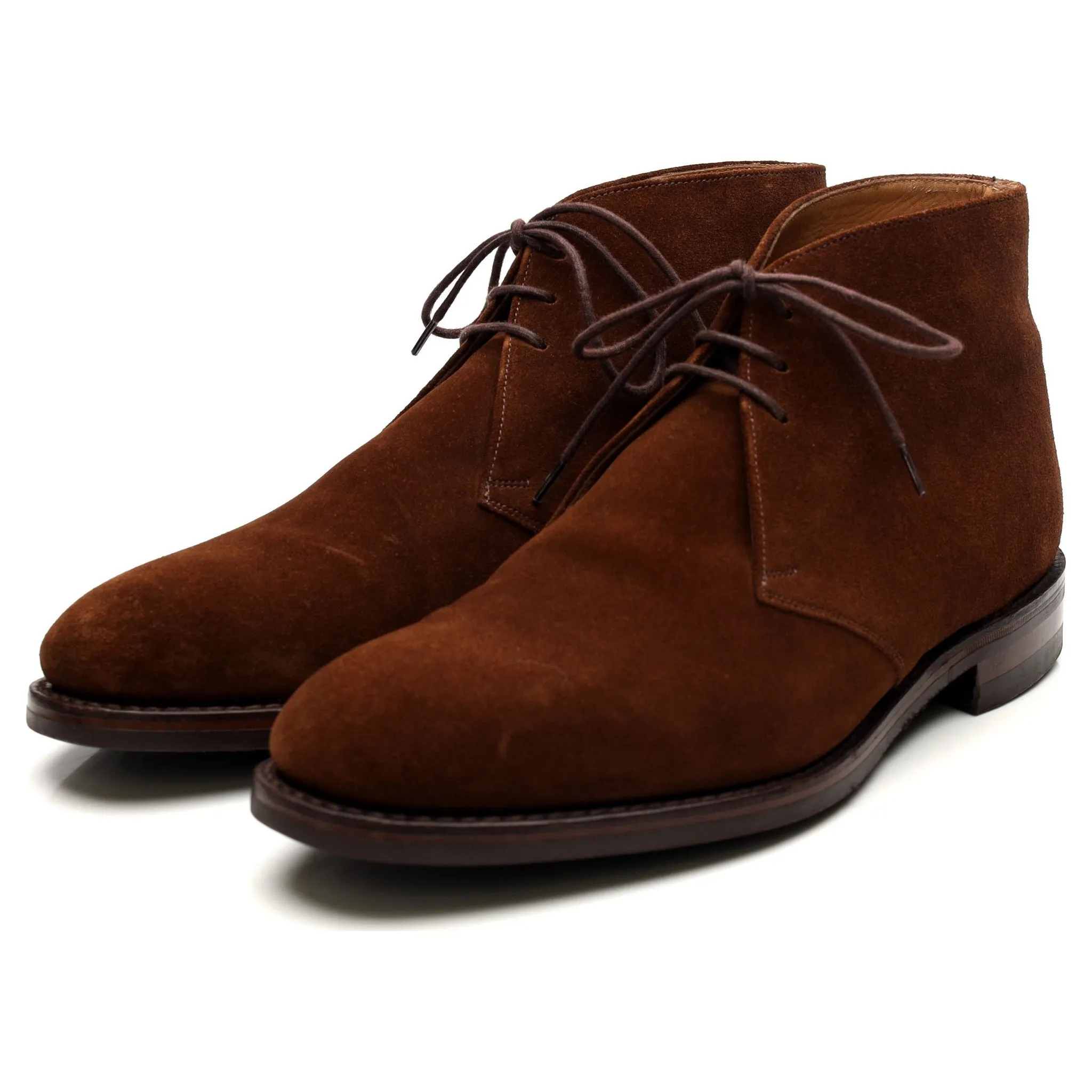 1880 'Kempton' Snuff Brown Suede Chukka Boots UK 8.5 F