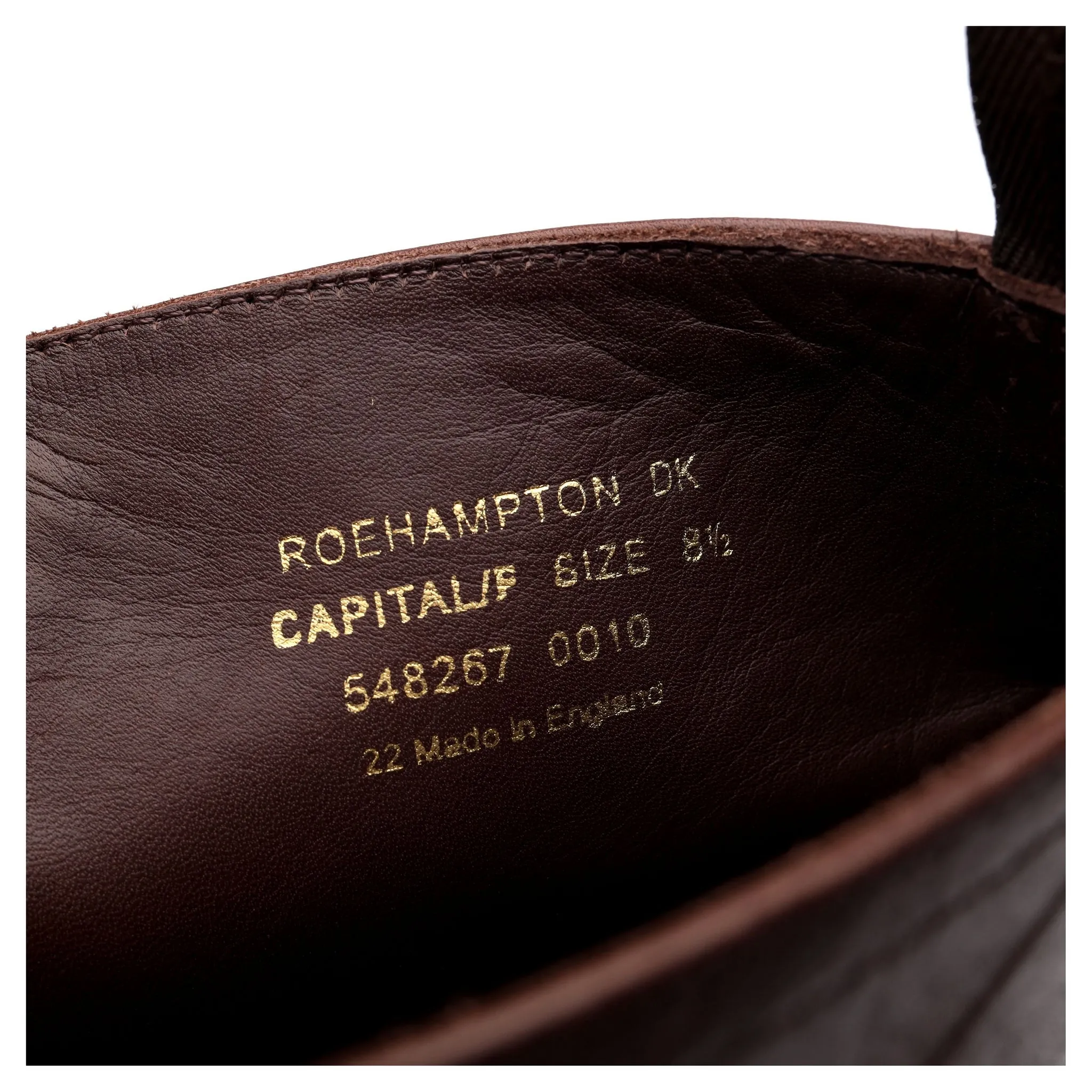 1880 'Roehampton' Dark Brown Leather Boots UK 8.5 F