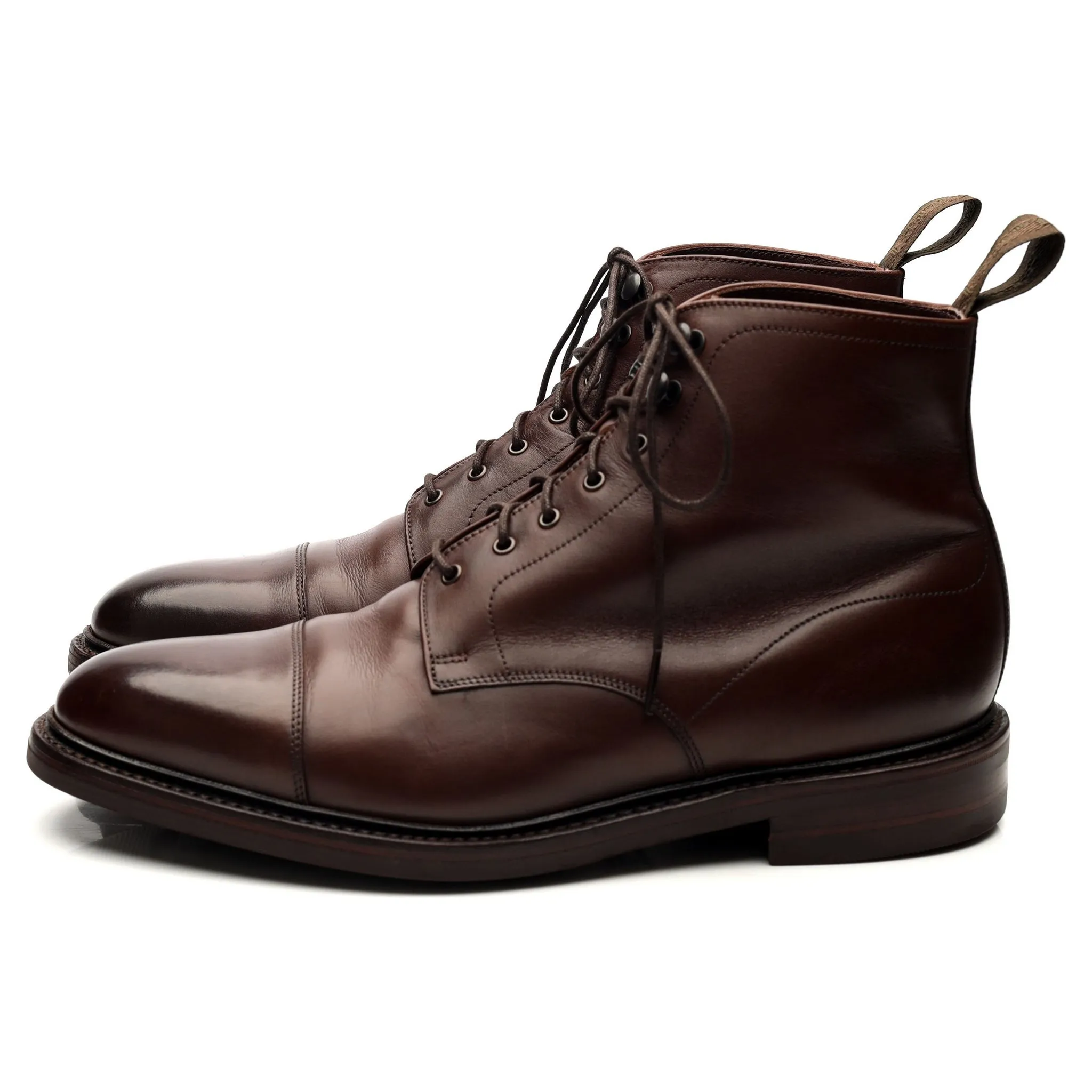 1880 'Roehampton' Dark Brown Leather Boots UK 8.5 F