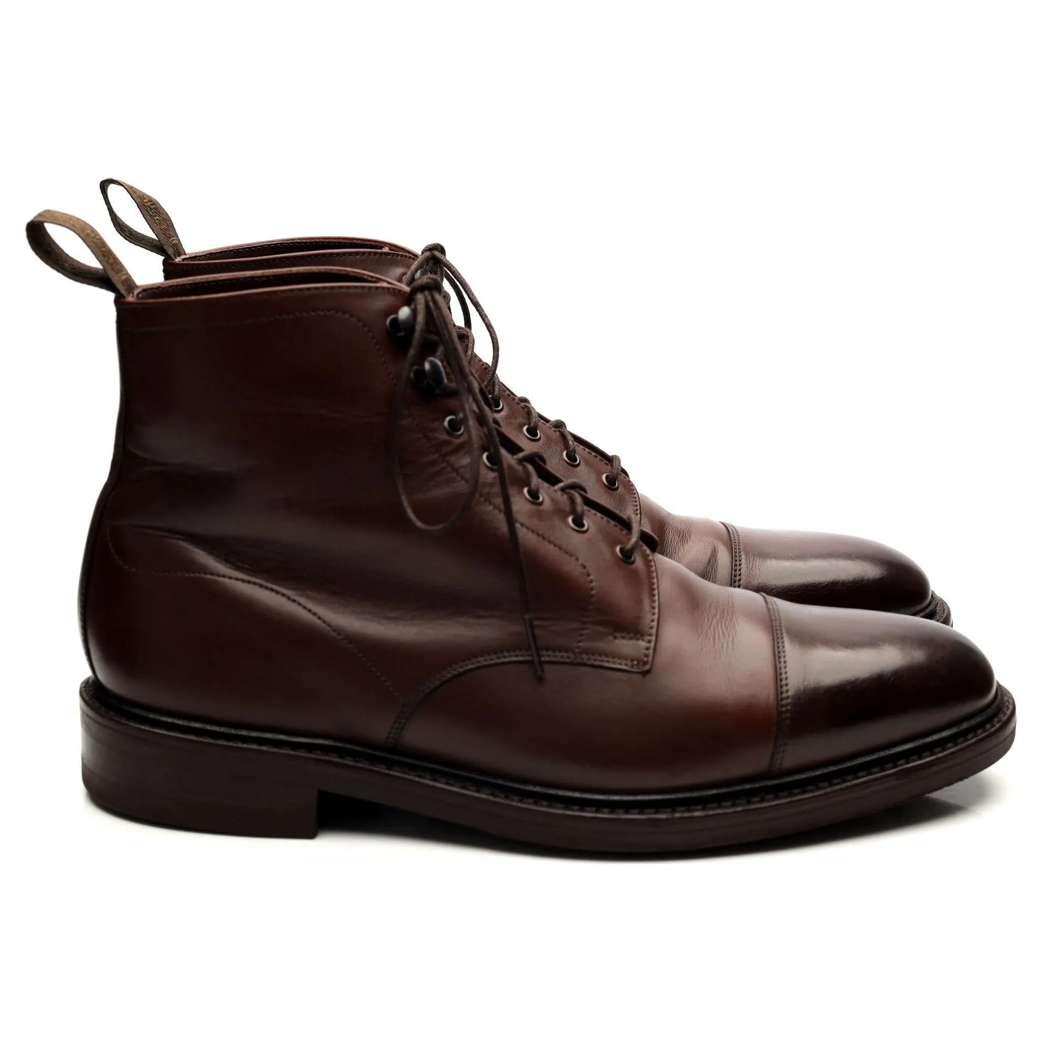 1880 'Roehampton' Dark Brown Leather Boots UK 8.5 F