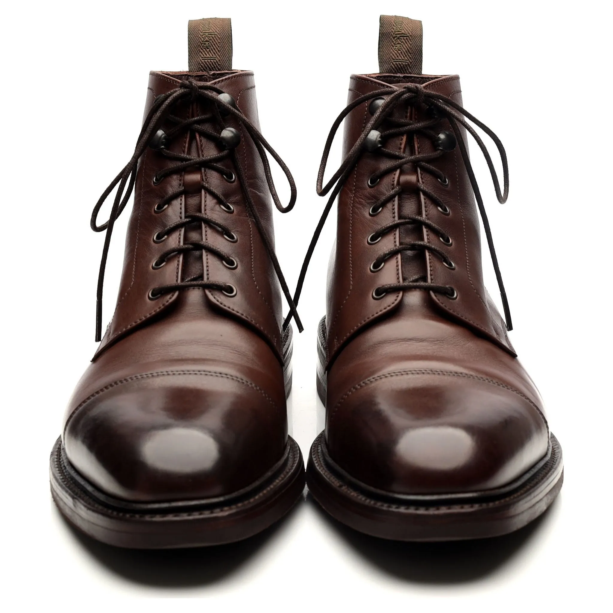 1880 'Roehampton' Dark Brown Leather Boots UK 8.5 F