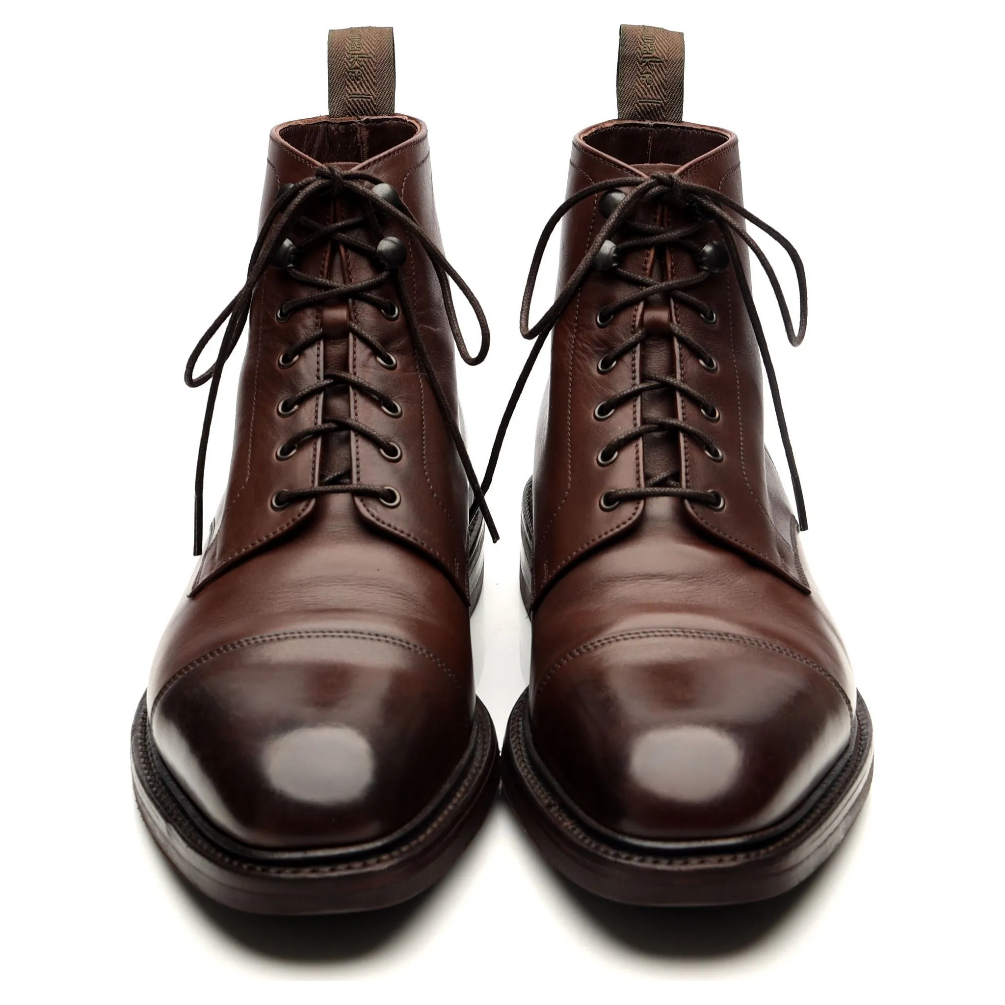 1880 'Roehampton' Dark Brown Leather Boots UK 8.5 F