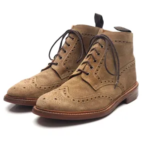 1880 'Wharfdale' Sand Brown Suede Brogue Boots UK 9 G