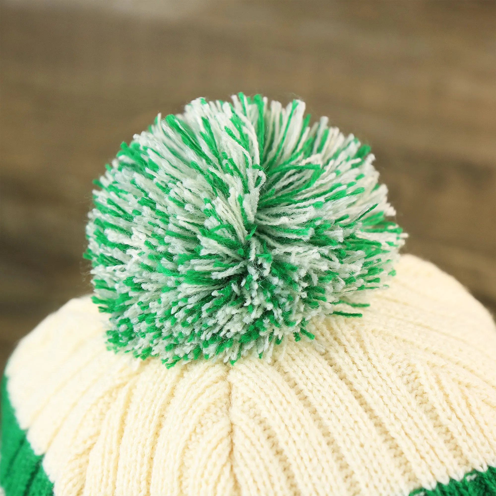 1987 Philadelphia Eagles Legacy Patch Pom Pom Beanie | Natural Beanie