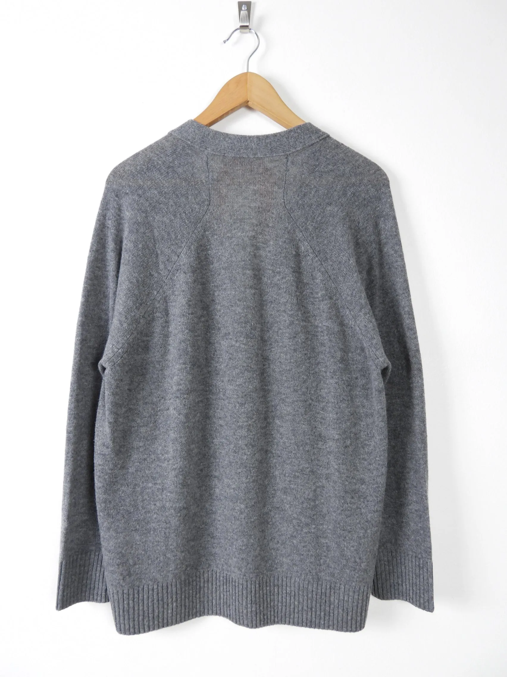 21 Grey Wool Cashmere Jewel Button Cardigan S/M