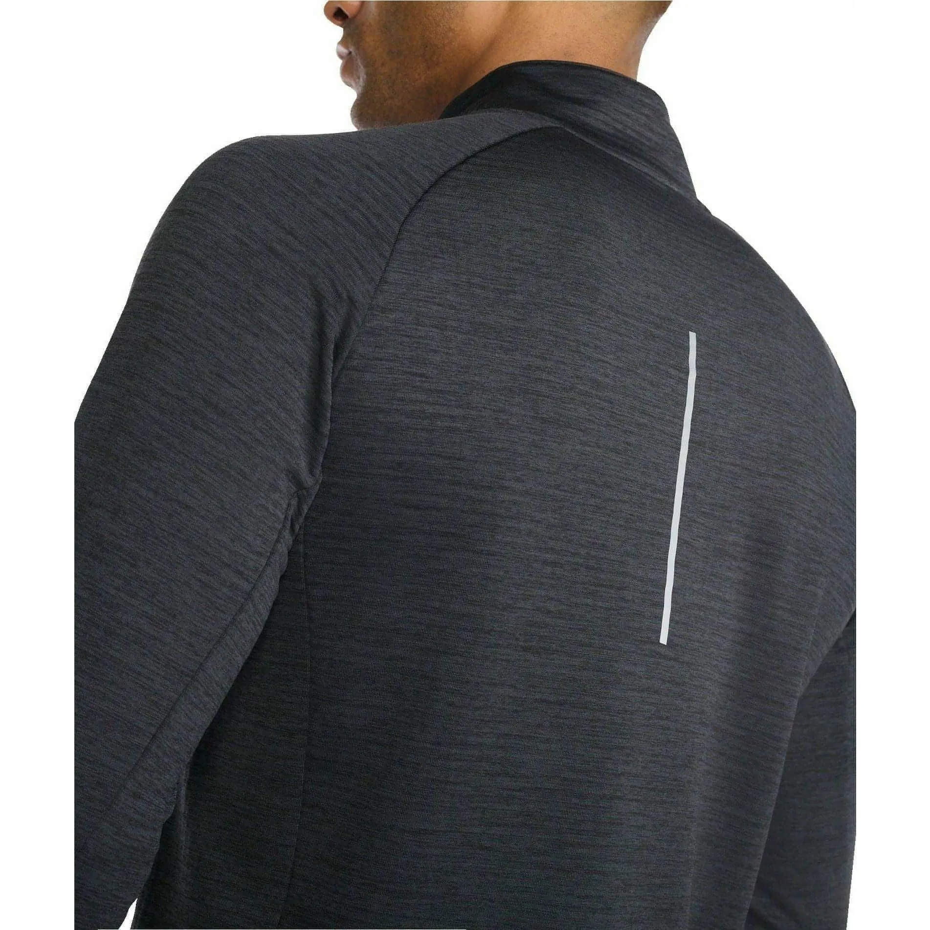 2XU Ignition Half Zip Long Sleeve Men's Running Top - Black, Men's Running Top, Half Zip Long Sleeve Top, Black Running Top, 2XU