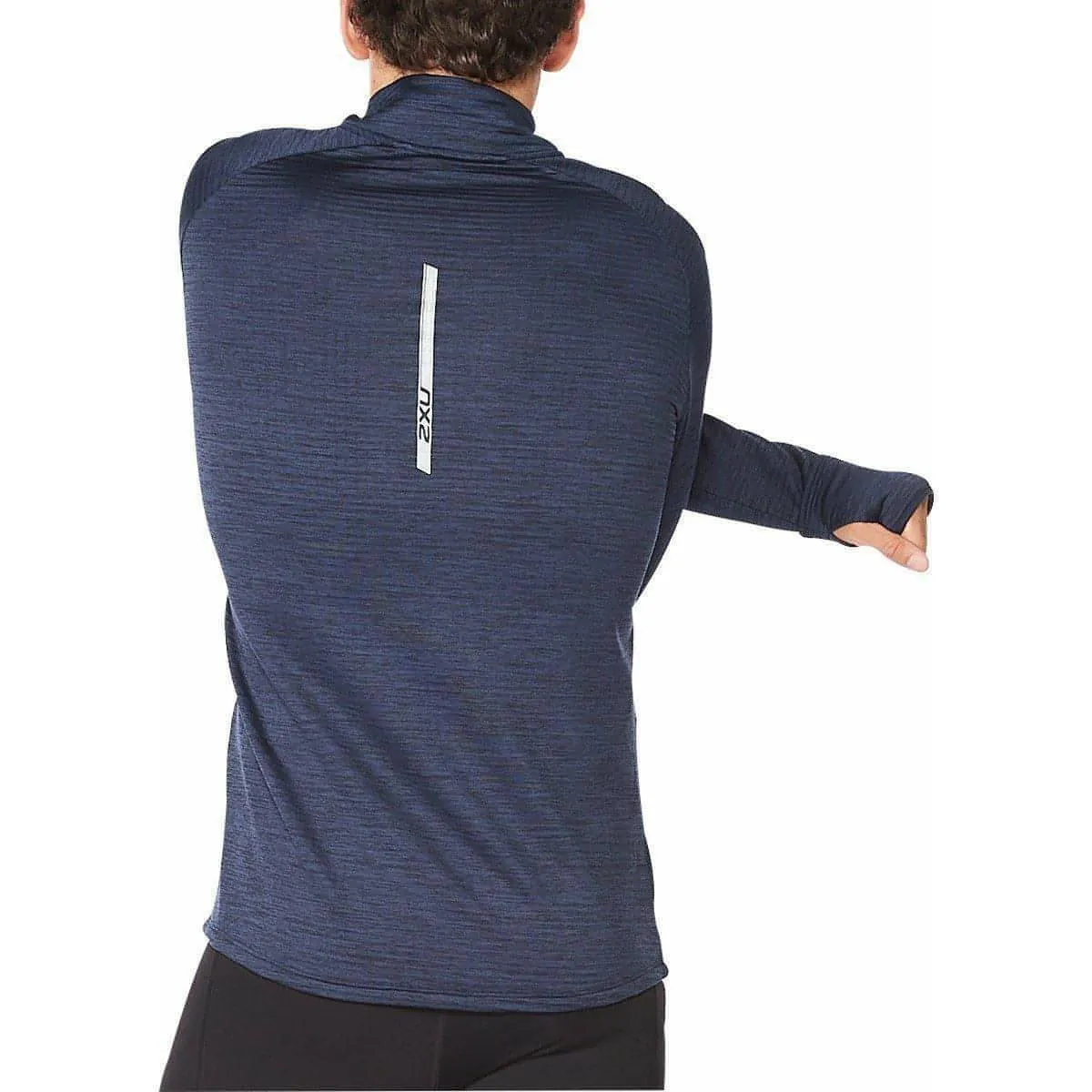 2XU men's running top navy half zip long sleeve