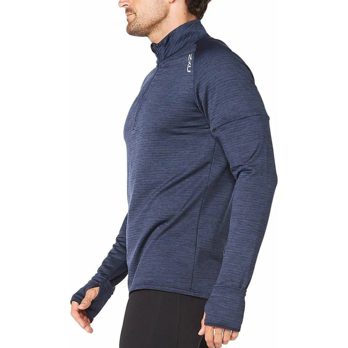 2XU men's running top navy half zip long sleeve