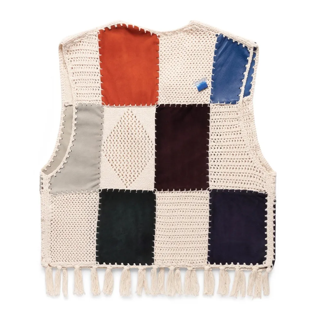 Adererror - Cable Knit Argyle Unisex Sweater with Tassels in Low Gauge