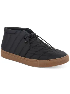 ALFANI Black Quilted Tucker Chukka Boots for Men with Comfortable Platform Design