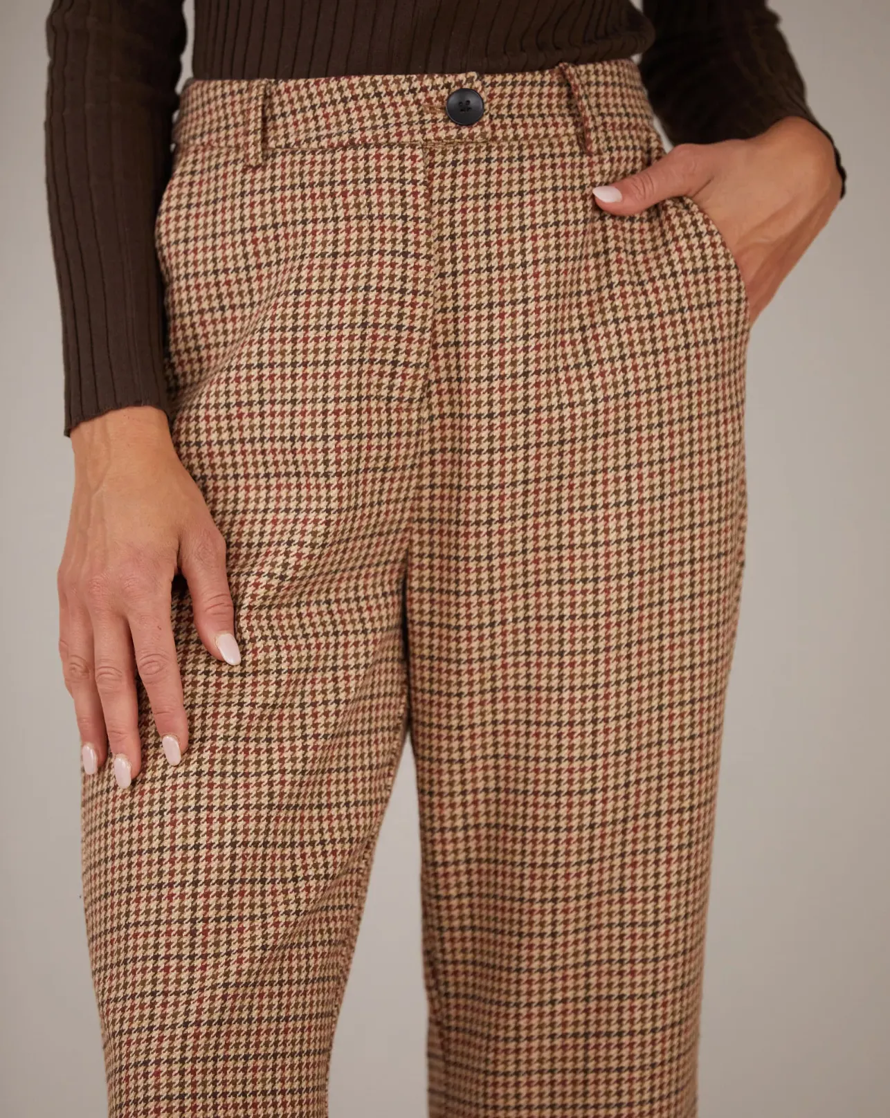 Amelius Equinox Houndstooth Check Pants