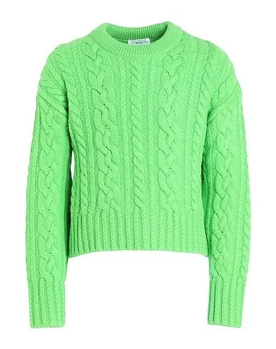 AMI PARIS Cable Knit Pullovers Wool Street Style U-Neck Long Sleeves