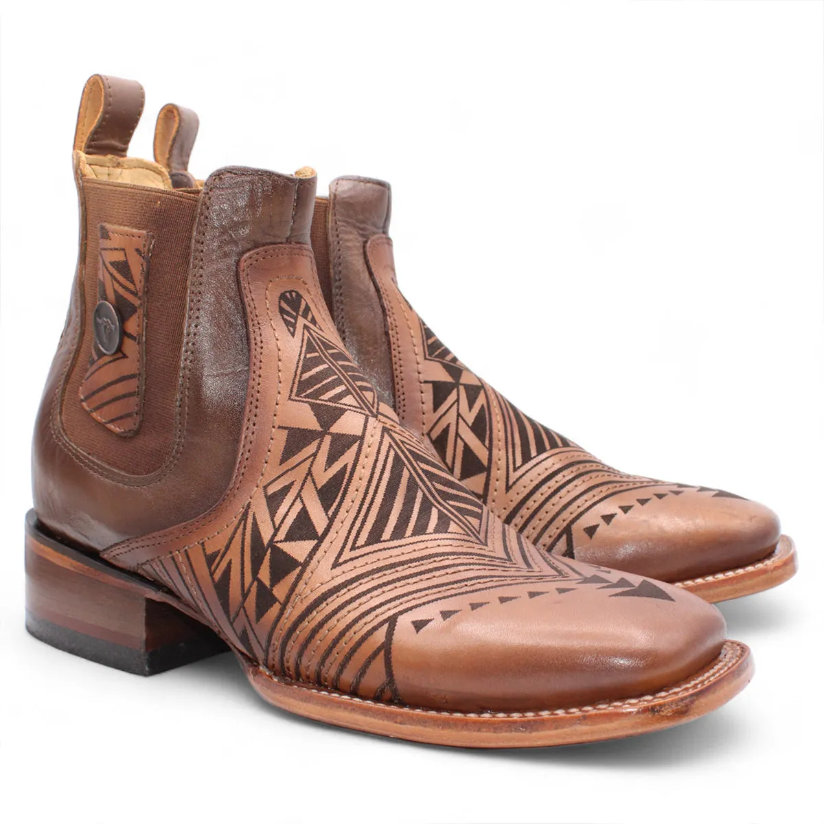 Ankle Laser Engraved Boots