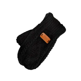 Aran Mittens - Black