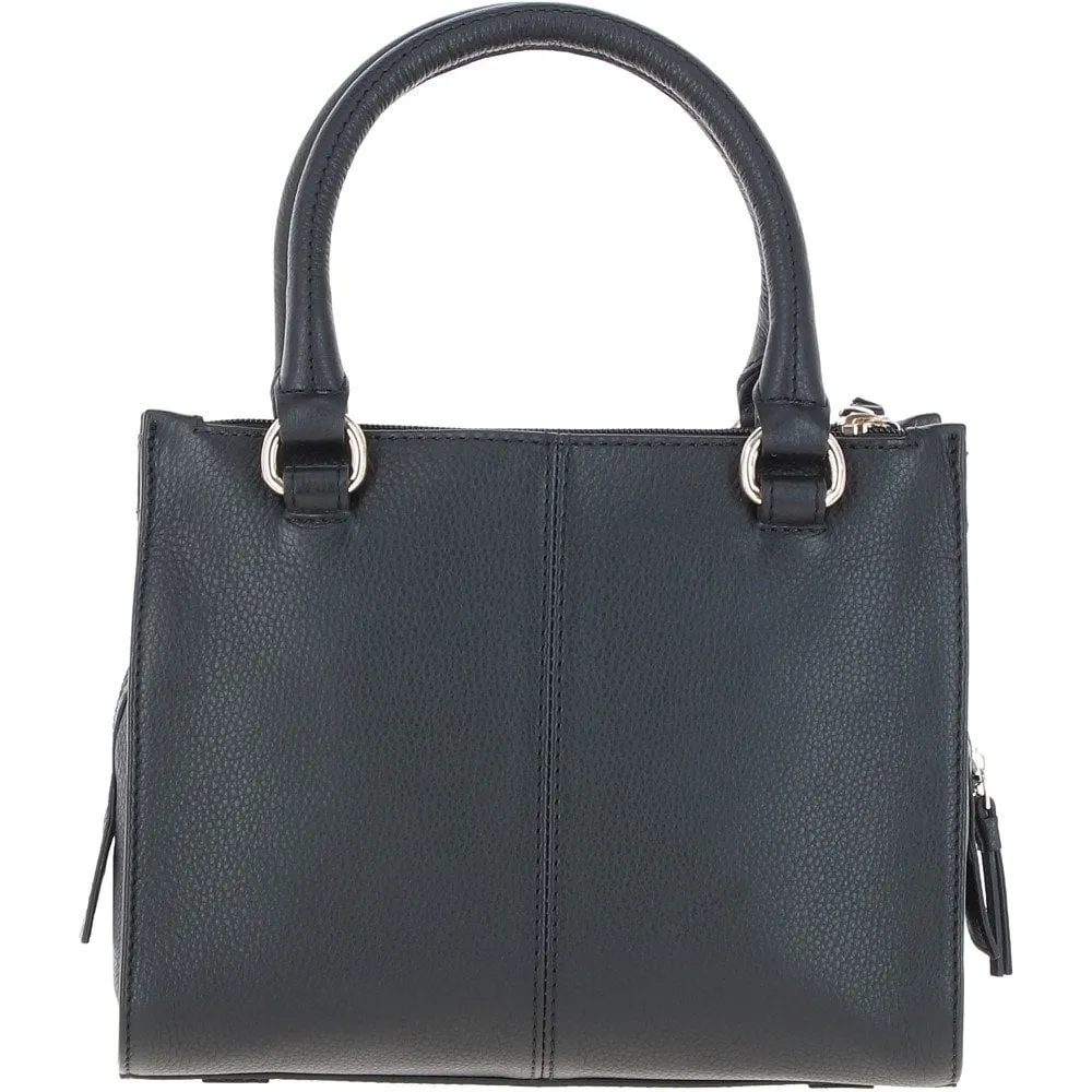 Ashwood Three Section Leather Tote Shoulder Bag Black: Z-73