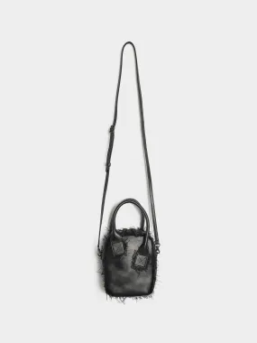 Asymmetric Handle Shoulder Bag, Black