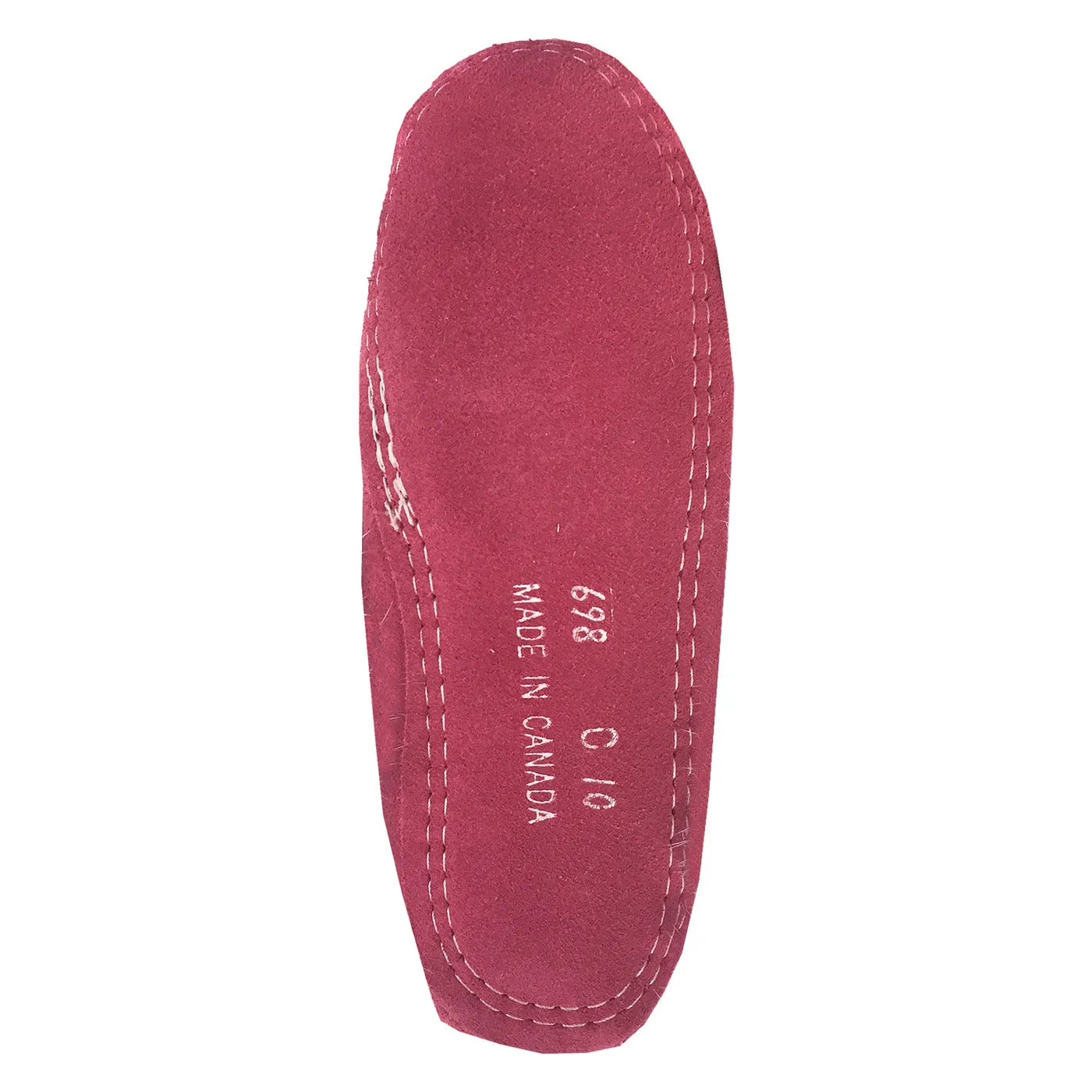 Baby Fuchsia Rabbit Fur Moccasins - Suede Lined - Final Clearance