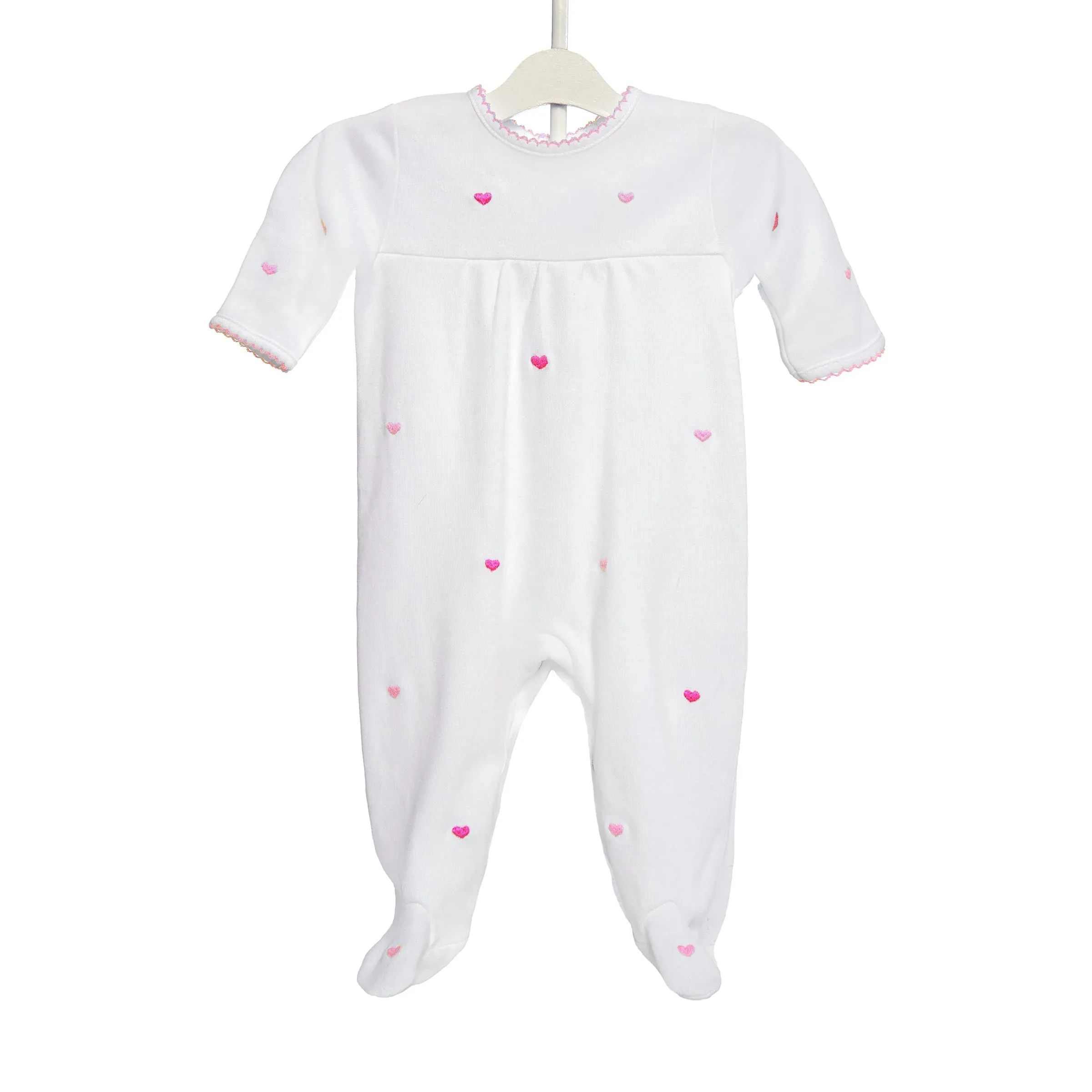 Baby Josie Cotton Knit Footie - Pink