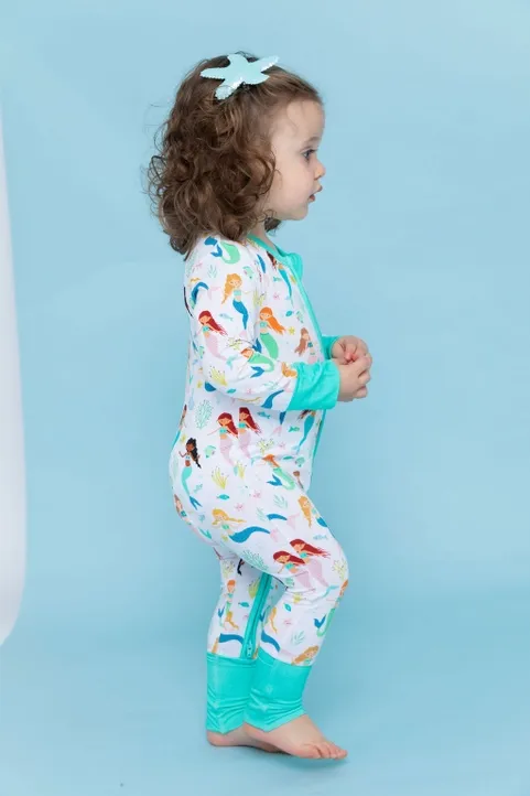 Bamboo Pajama Sleeper - Mermaid Print