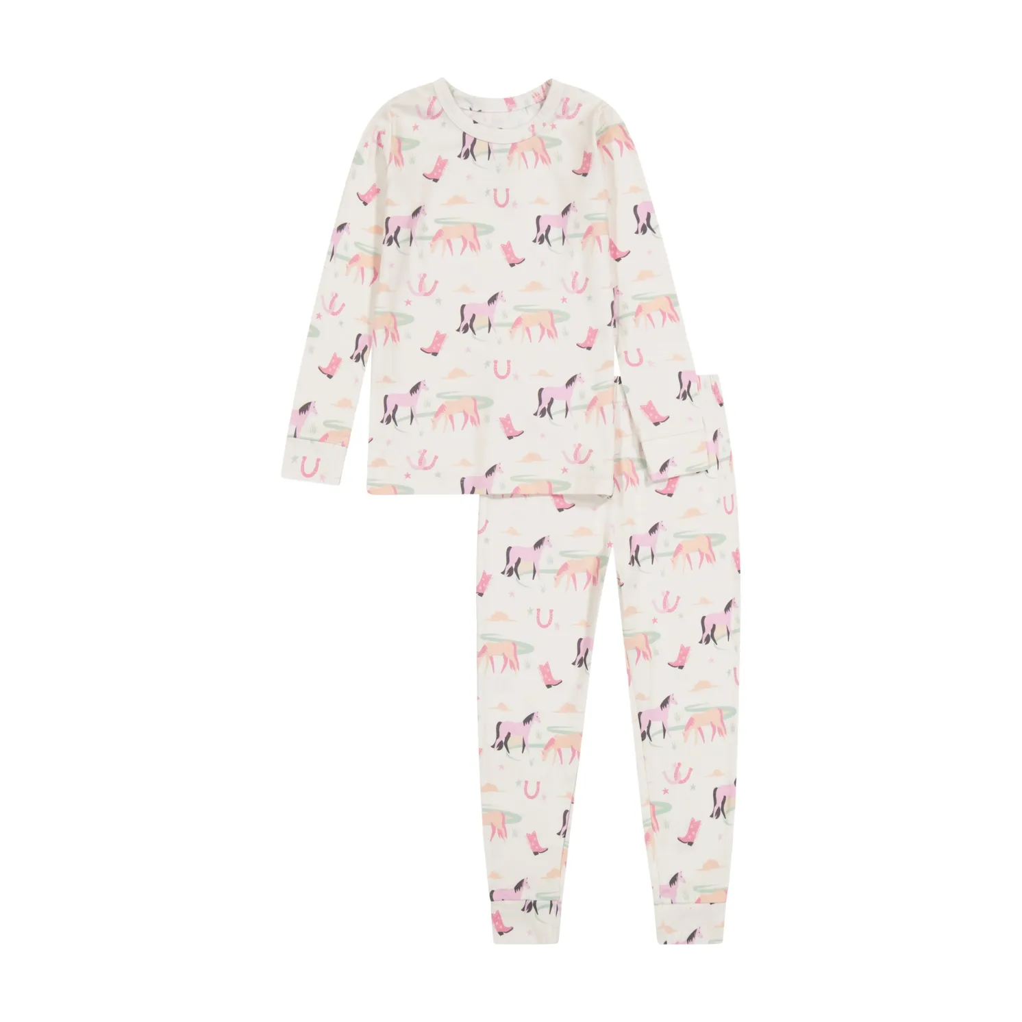 Bamboo Pajamas - Cassidy - Western 2-Piece Long Sleeve PJ Set