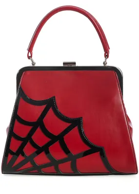 Banned Twilight Time Spiderweb Bag Burgundy