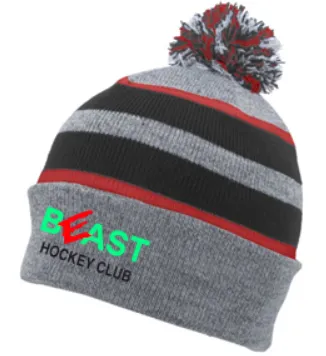 BEAST HOCKEY KNIT FOLD OVER POM-POM BEANIE