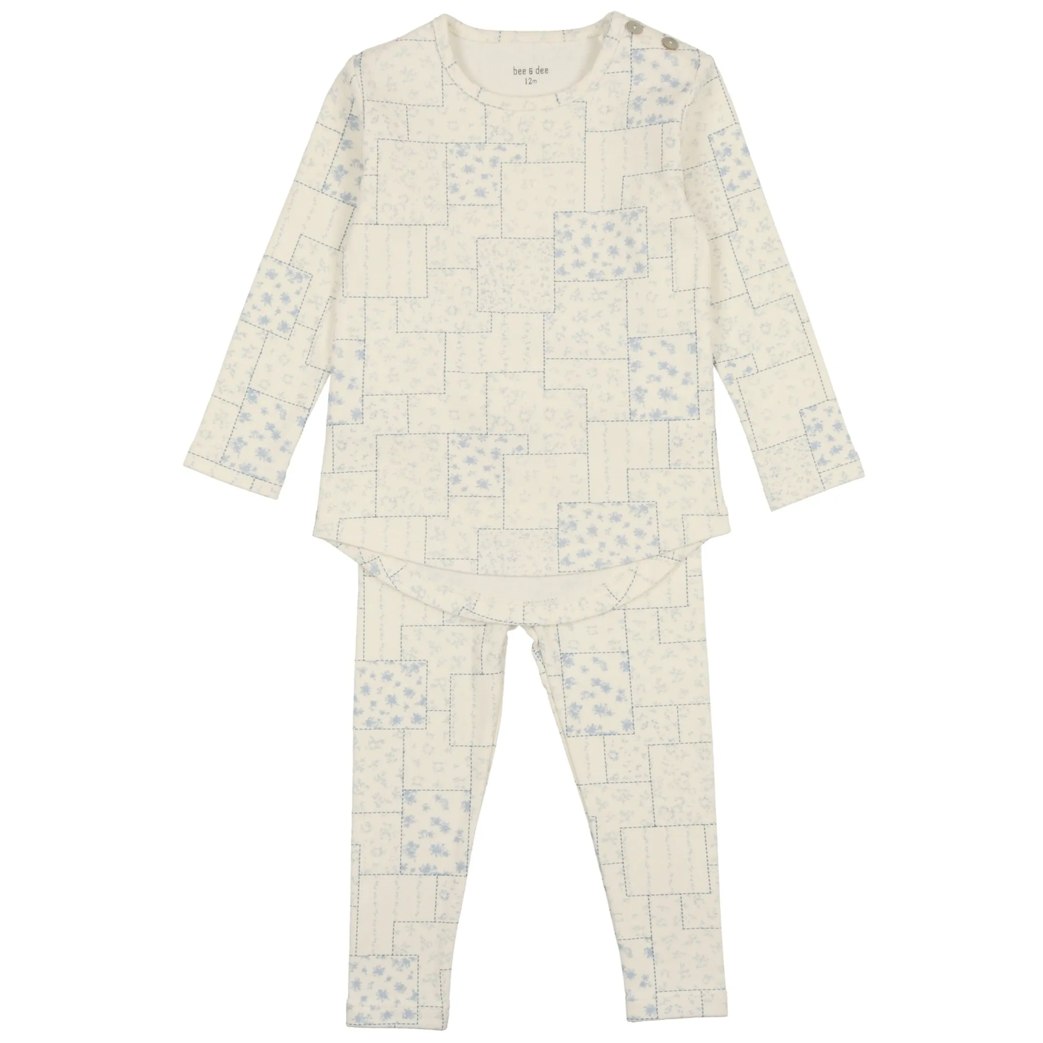 Bee & Dee Boys Loungewear Multi Floral Design (White Base)