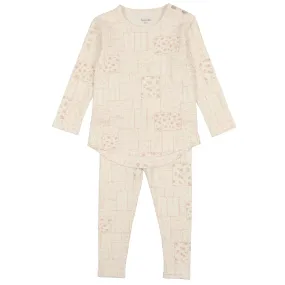 Bee and Dee White Loungewear - Girl, Multi Floral Design