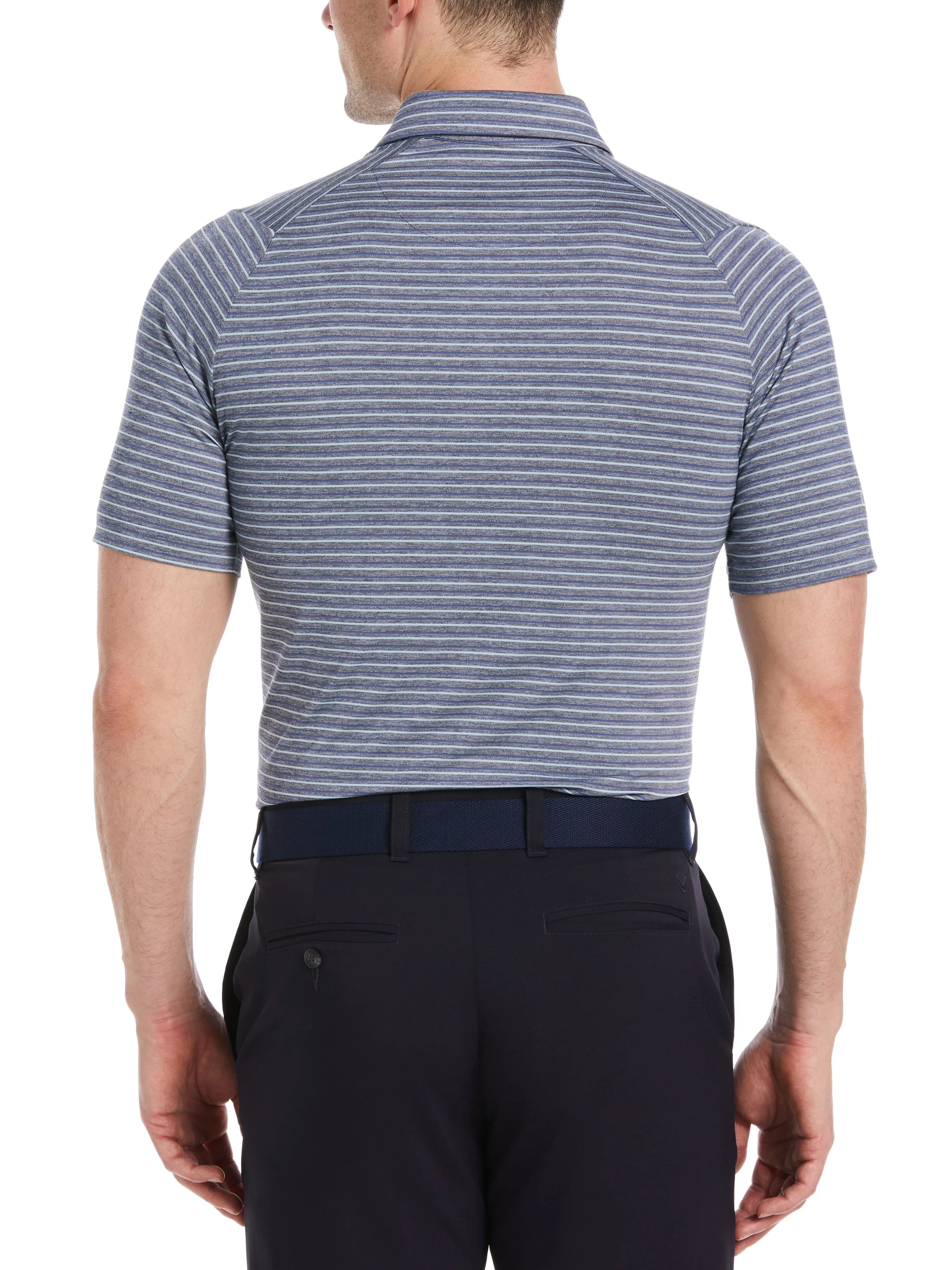 Big and Tall Striped Golf Polo Shirt