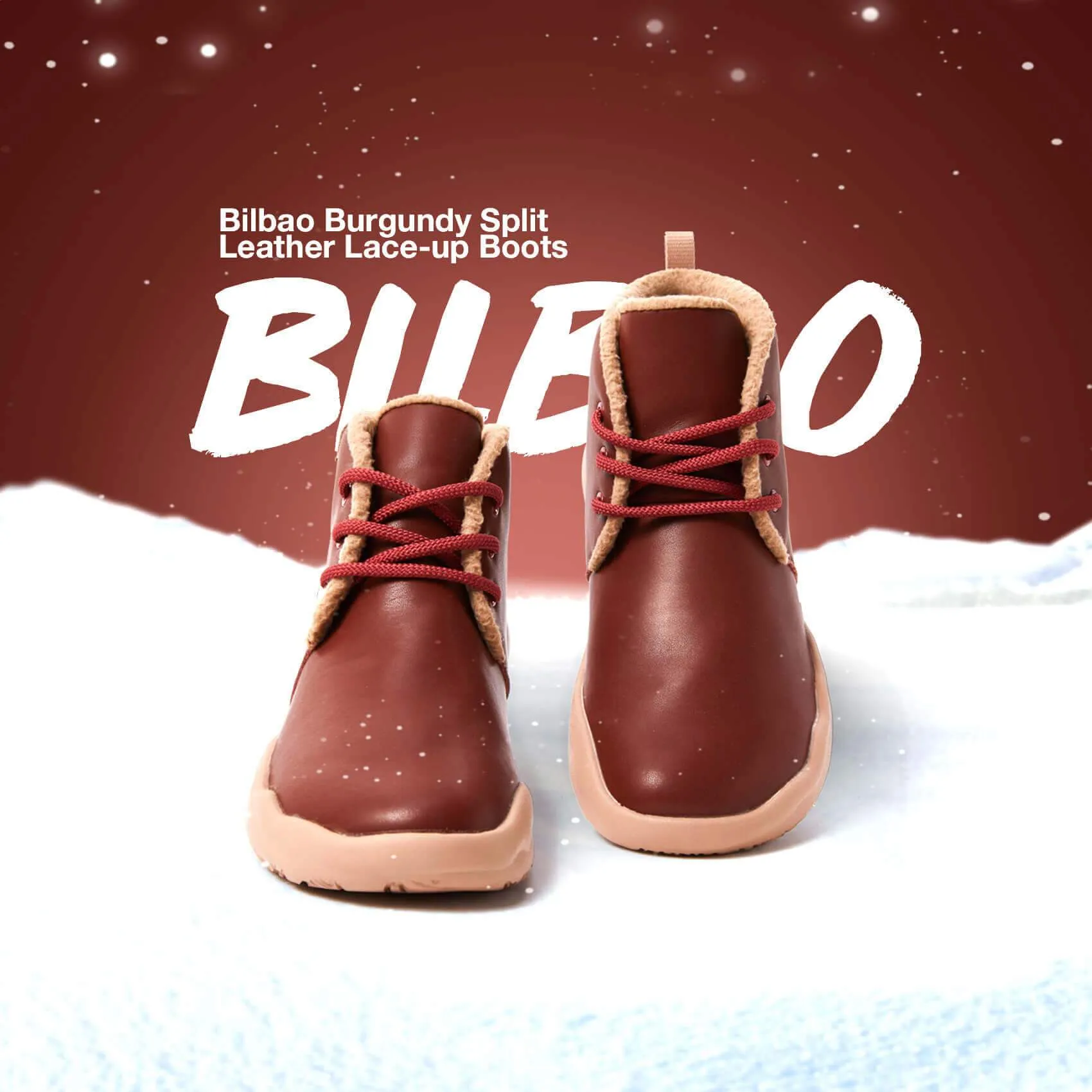 Bilbao Burgundy Leather Boots for Women