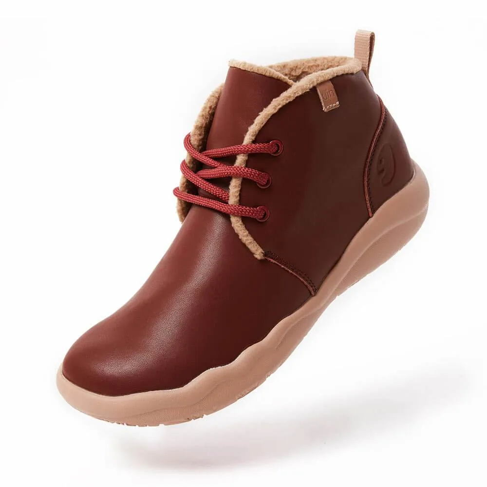 Bilbao Burgundy Leather Boots for Women