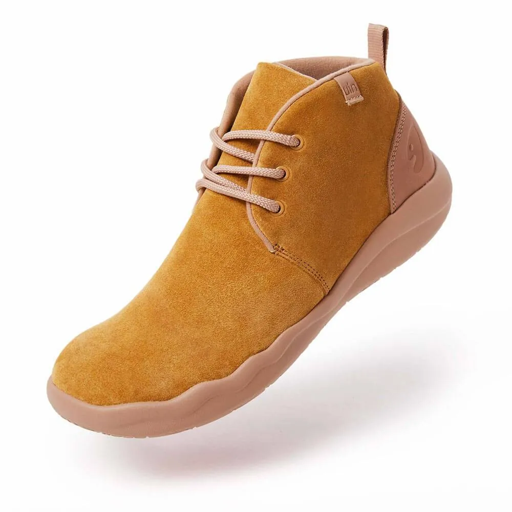 Bilbao Khaki Cow Suede Women's Lace-up Boots