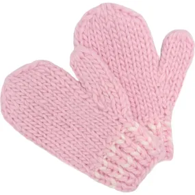 Bits & Bows Knit Mittens, Pink