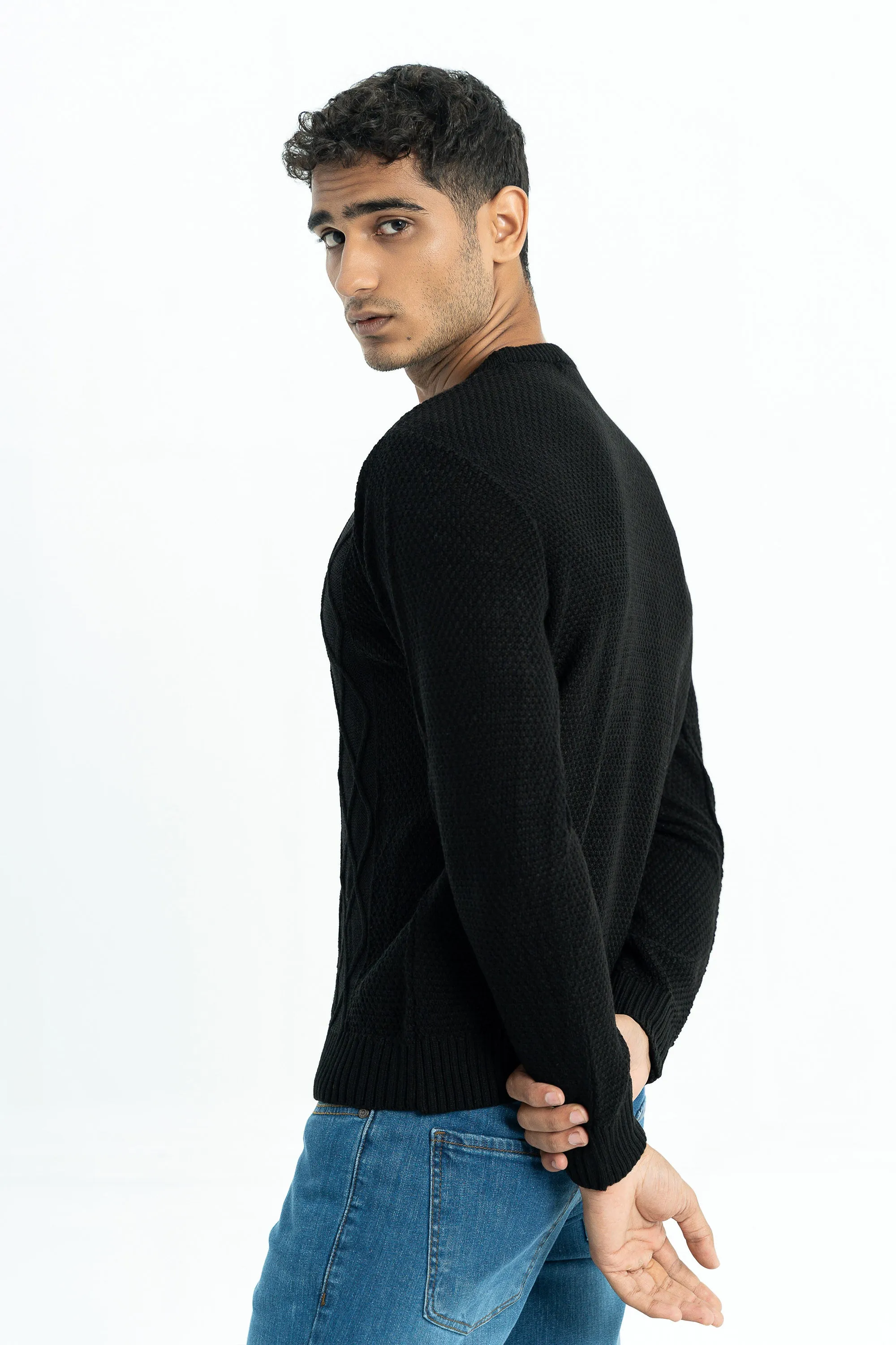 Black Acrylic Sweater