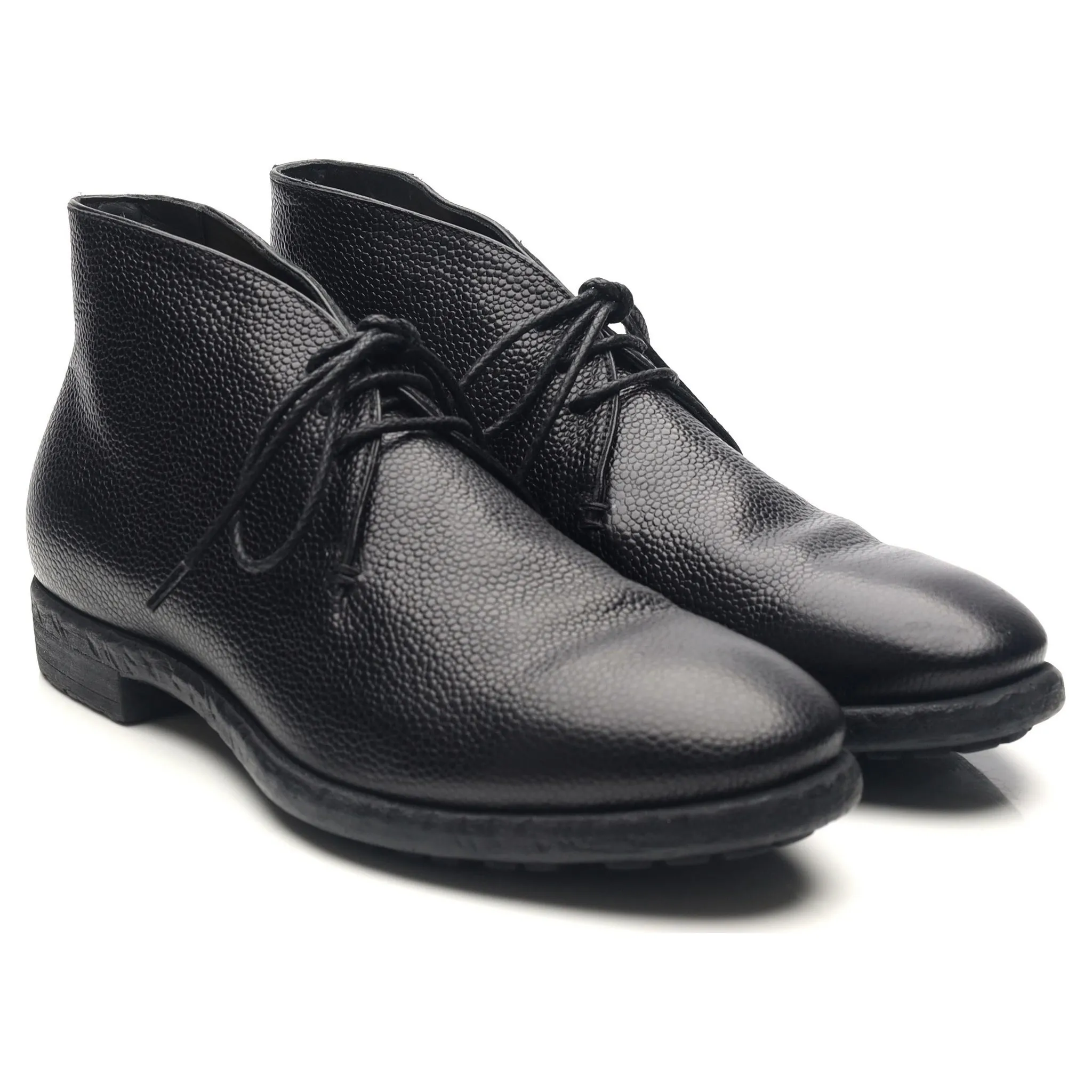 Black Leather Chukka Boots UK 6 EU 40