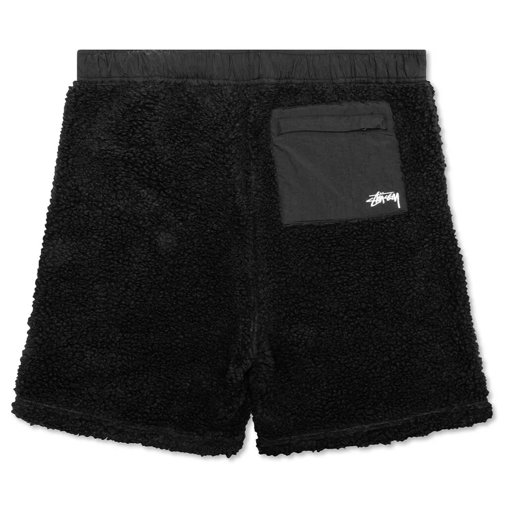 Black Sherpa Shorts