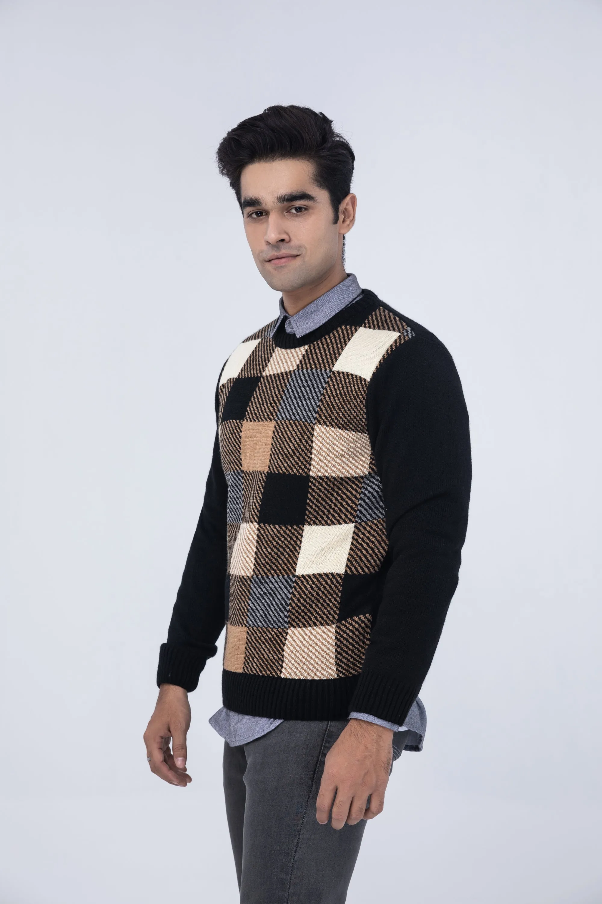 Black Sweater Gents R-Nk