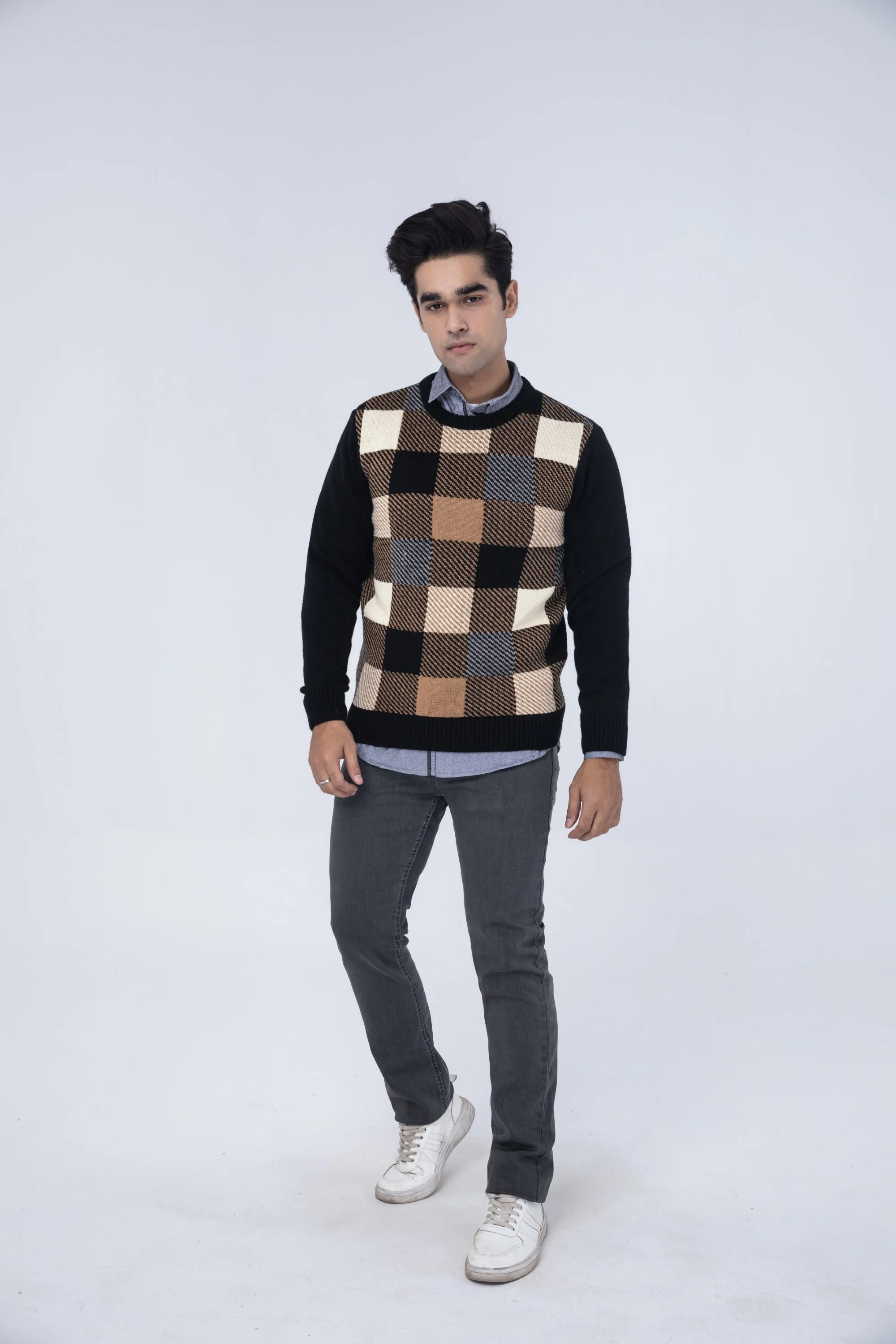 Black Sweater Gents R-Nk