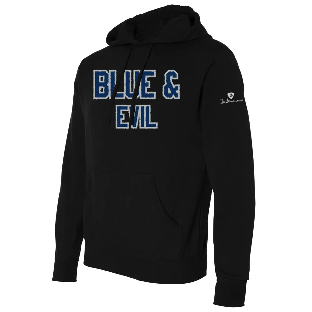 Blue and Evil Applique Pullover Hoodie (Unisex)