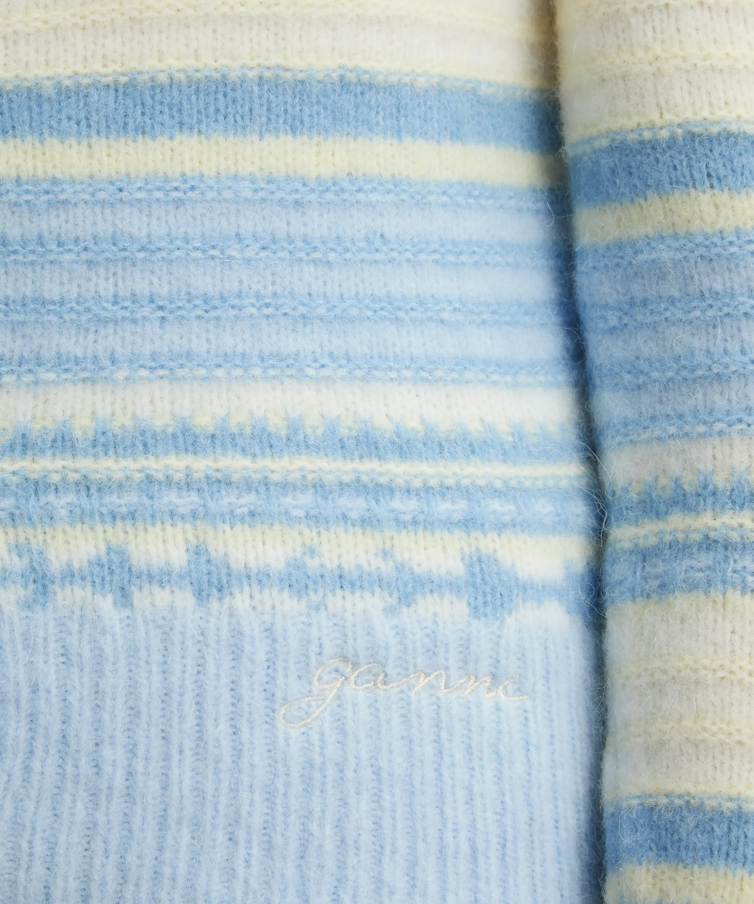 Blue Striped Soft Wool Cardigan