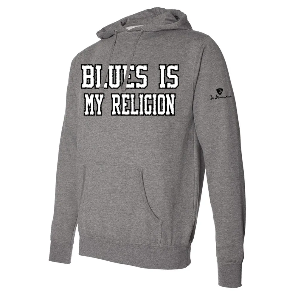 Blues is My Religion Applique Pullover Hoodie