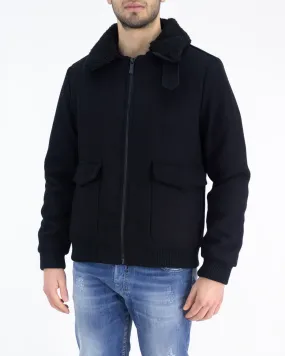 Bomber jacket with Sherpa collar