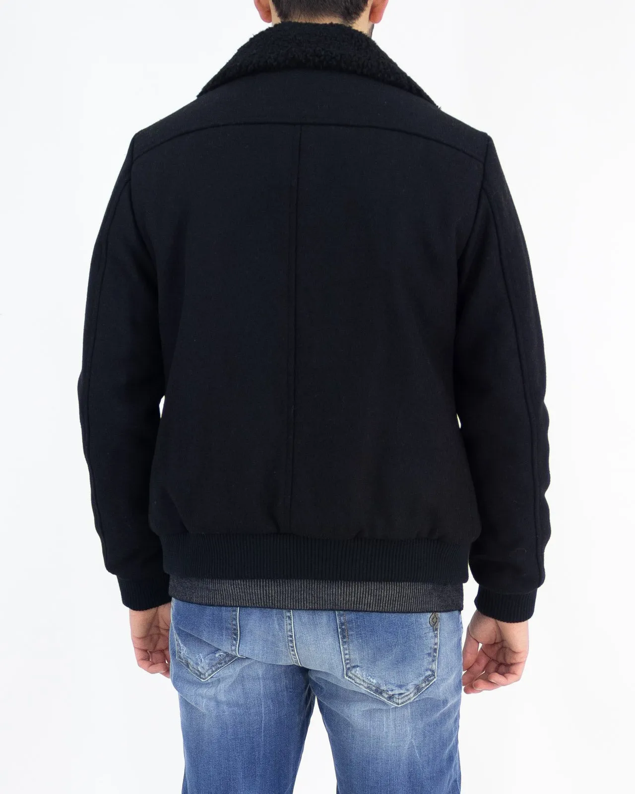 Bomber jacket with Sherpa collar