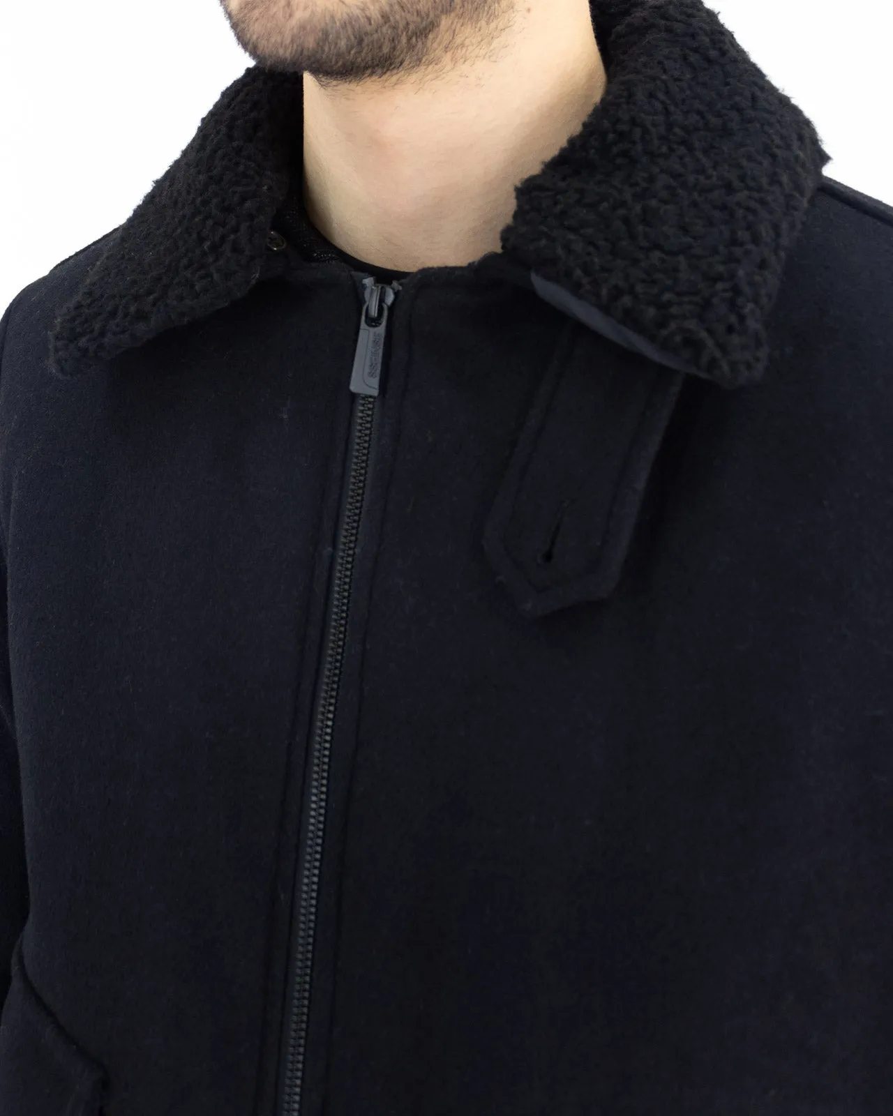 Bomber jacket with Sherpa collar