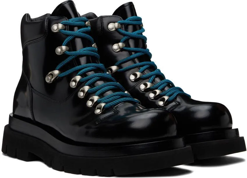 Bottega Veneta Black Lug Hiking Boots