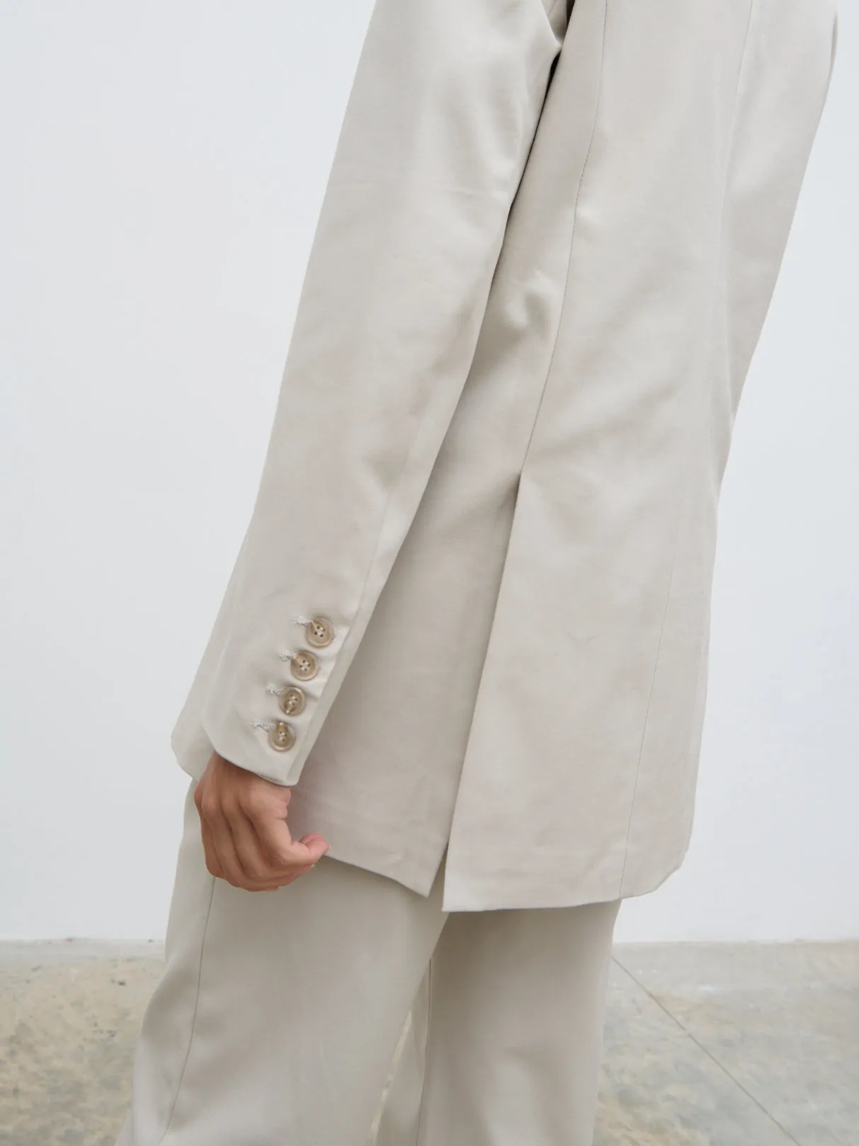 Brady Oversized Boxy Blazer - Chalk