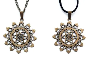 Bronze Seed of Life Mandala Necklace