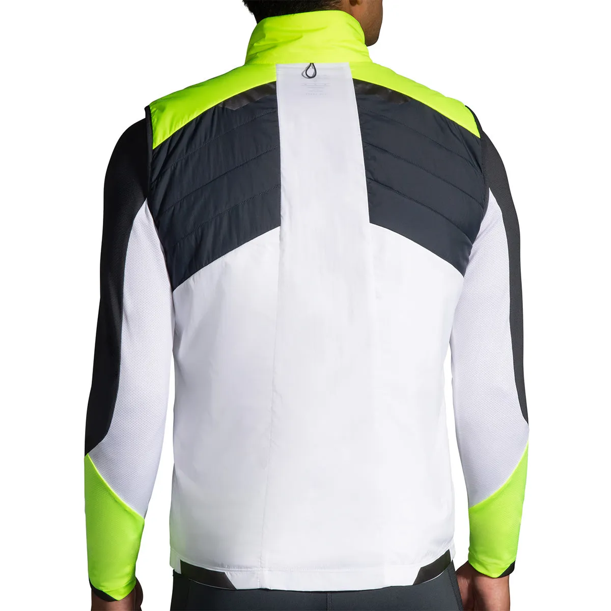 Brooks Visible Insulated Vest for Men - White/Asphalt/Nightlife