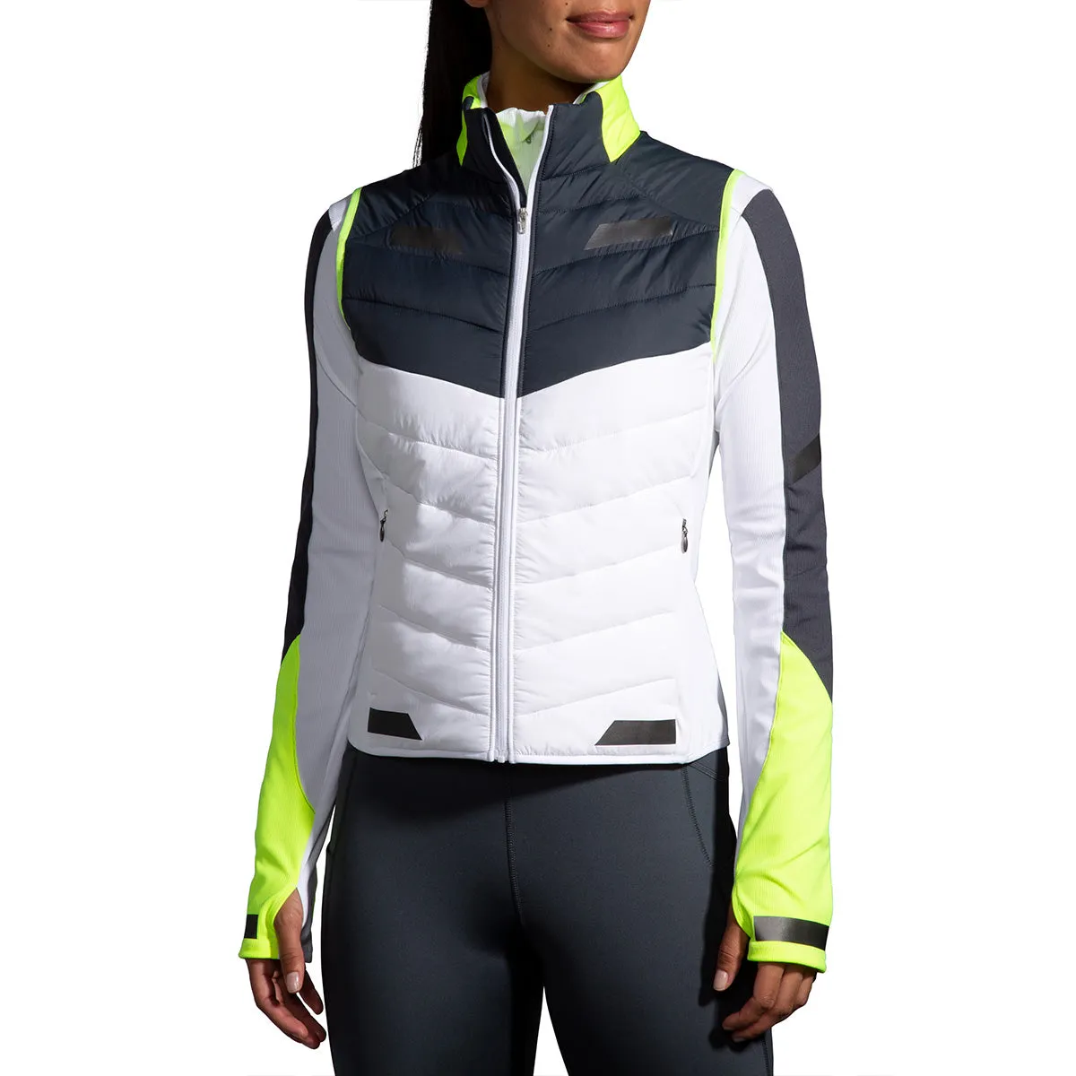 Brooks Women's Insulated Vest - White/Asphalt/Nightlife