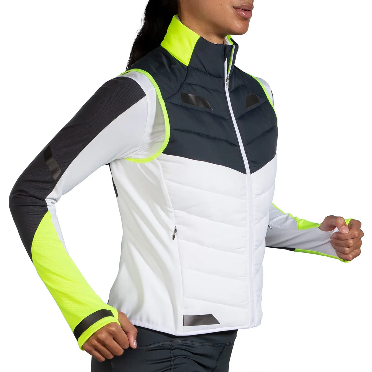 Brooks Women's Insulated Vest - White/Asphalt/Nightlife